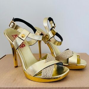 Michael Kors Gold Heel Sandals